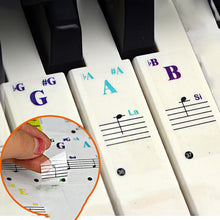 Load image into Gallery viewer, Keyboard Sticker Transparent Piano 54/61 Key Electronic Keyboard Piano Sticker  2019 New 88 Key Piano Stave Note Sticker