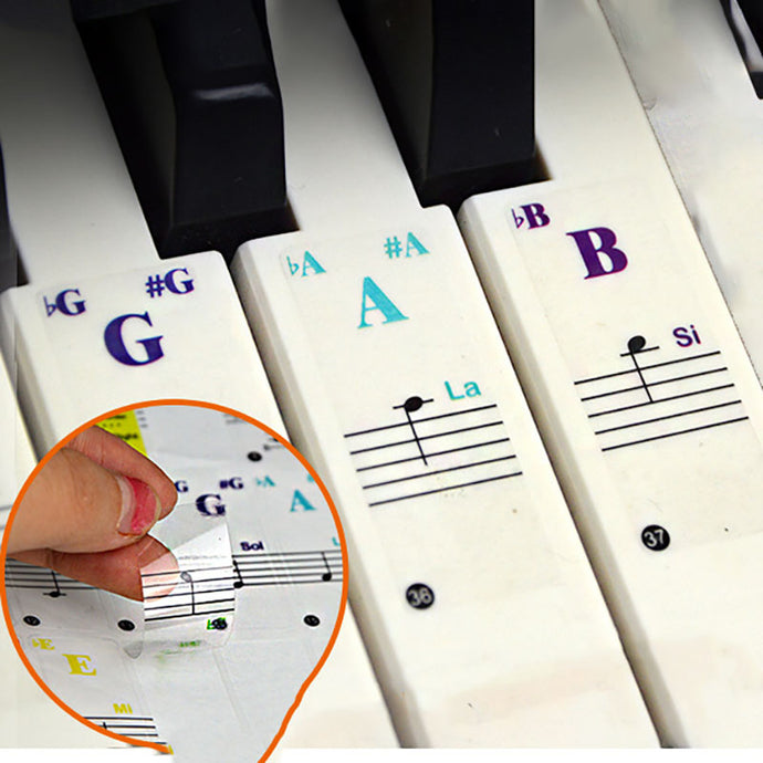 Keyboard Sticker Transparent Piano 54/61 Key Electronic Keyboard Piano Sticker  2019 New 88 Key Piano Stave Note Sticker