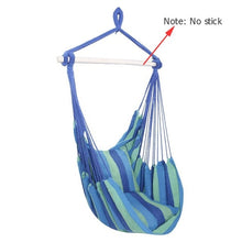 Load image into Gallery viewer, Portable Hammock Chair Outdoor Garden Hammock Hanging Chair for Home Travel Camping Hiking Swing Canvas Stripe Hammock Swings