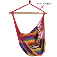 Load image into Gallery viewer, Portable Hammock Chair Outdoor Garden Hammock Hanging Chair for Home Travel Camping Hiking Swing Canvas Stripe Hammock Swings