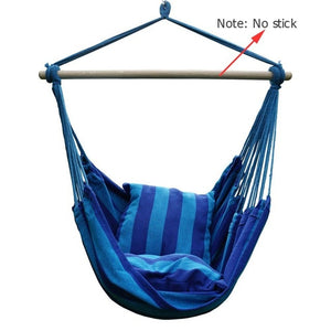 Portable Hammock Chair Outdoor Garden Hammock Hanging Chair for Home Travel Camping Hiking Swing Canvas Stripe Hammock Swings