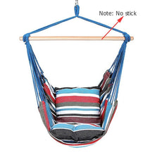 Load image into Gallery viewer, Portable Hammock Chair Outdoor Garden Hammock Hanging Chair for Home Travel Camping Hiking Swing Canvas Stripe Hammock Swings