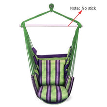 Load image into Gallery viewer, Portable Hammock Chair Outdoor Garden Hammock Hanging Chair for Home Travel Camping Hiking Swing Canvas Stripe Hammock Swings