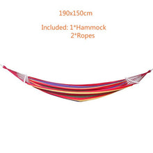 Load image into Gallery viewer, Portable Hammock Chair Outdoor Garden Hammock Hanging Chair for Home Travel Camping Hiking Swing Canvas Stripe Hammock Swings