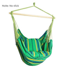 Load image into Gallery viewer, Portable Hammock Chair Outdoor Garden Hammock Hanging Chair for Home Travel Camping Hiking Swing Canvas Stripe Hammock Swings