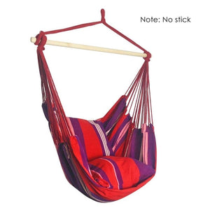 Portable Hammock Chair Outdoor Garden Hammock Hanging Chair for Home Travel Camping Hiking Swing Canvas Stripe Hammock Swings