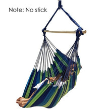 Load image into Gallery viewer, Portable Hammock Chair Outdoor Garden Hammock Hanging Chair for Home Travel Camping Hiking Swing Canvas Stripe Hammock Swings