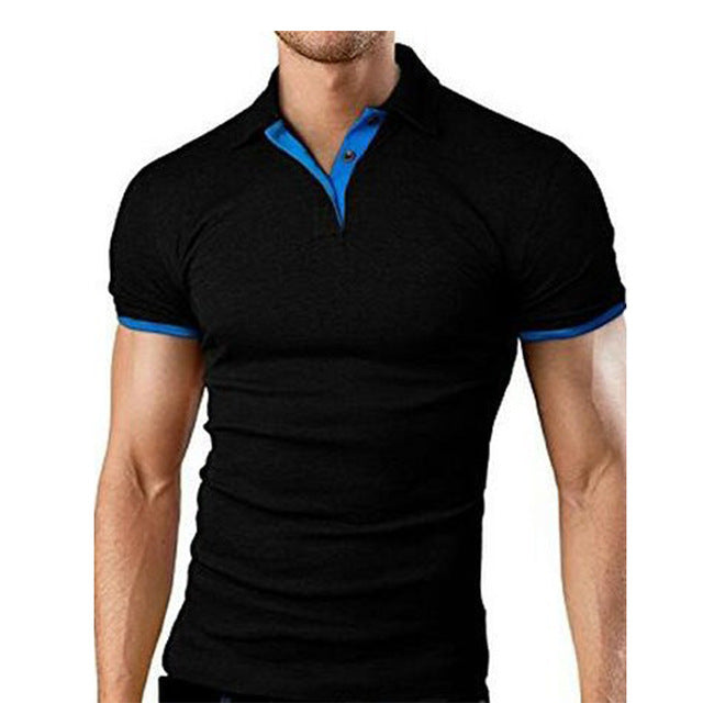 Summer short Sleeve Polo Shirt menTurn-over Collar fashion Slim casual  Breathable Solid Color Business polo shirt 2019