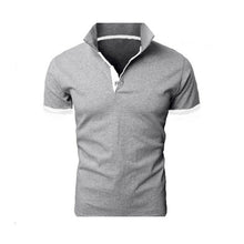 Load image into Gallery viewer, Summer short Sleeve Polo Shirt menTurn-over Collar fashion Slim casual  Breathable Solid Color Business polo shirt 2019