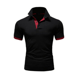 Summer short Sleeve Polo Shirt menTurn-over Collar fashion Slim casual  Breathable Solid Color Business polo shirt 2019