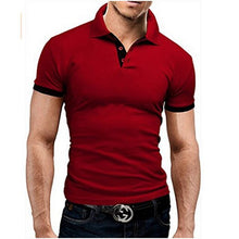 Load image into Gallery viewer, Summer short Sleeve Polo Shirt menTurn-over Collar fashion Slim casual  Breathable Solid Color Business polo shirt 2019