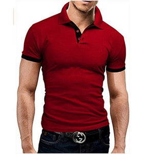 Summer short Sleeve Polo Shirt menTurn-over Collar fashion Slim casual  Breathable Solid Color Business polo shirt 2019