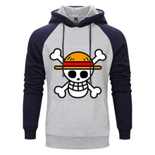 Load image into Gallery viewer, One Piece Anime Mens Sets Hoodies Pants Skull Luffy Hoody Sweatshirt Pant 2019 Autumn Winter Casual 2 Pieces Sweatpants Hoodie