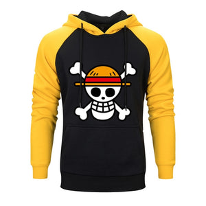 One Piece Anime Mens Sets Hoodies Pants Skull Luffy Hoody Sweatshirt Pant 2019 Autumn Winter Casual 2 Pieces Sweatpants Hoodie