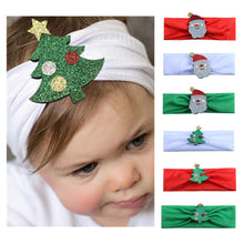 Load image into Gallery viewer, 1pc baby headband Christmas Tree Santa Claus Headwear Hair Band Head Piece Accessories Fashion Hot children kids Baby girls