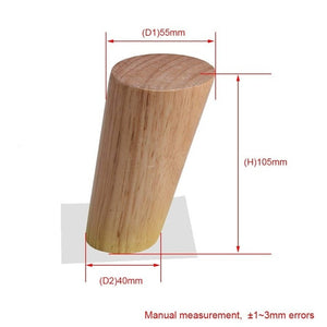 4pcs/lot Solid Wood Furniture Legs, Inclined Cone Sofa Bed Cabinet Table and Chair Replacement Feet Sloping Feet