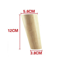 Load image into Gallery viewer, 4pcs/lot Solid Wood Furniture Legs, Inclined Cone Sofa Bed Cabinet Table and Chair Replacement Feet Sloping Feet