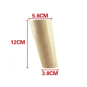 4pcs/lot Solid Wood Furniture Legs, Inclined Cone Sofa Bed Cabinet Table and Chair Replacement Feet Sloping Feet