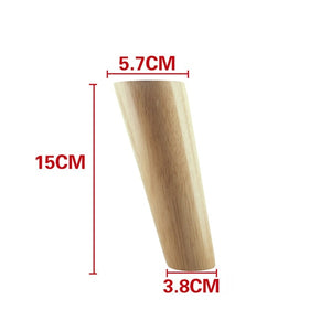 4pcs/lot Solid Wood Furniture Legs, Inclined Cone Sofa Bed Cabinet Table and Chair Replacement Feet Sloping Feet