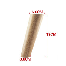 Load image into Gallery viewer, 4pcs/lot Solid Wood Furniture Legs, Inclined Cone Sofa Bed Cabinet Table and Chair Replacement Feet Sloping Feet