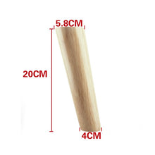 Load image into Gallery viewer, 4pcs/lot Solid Wood Furniture Legs, Inclined Cone Sofa Bed Cabinet Table and Chair Replacement Feet Sloping Feet