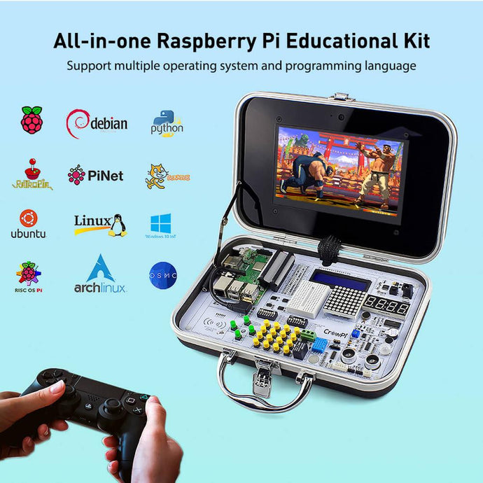 Free Shipping Crowpi Educational Learning Kit 7 '' HD Touchscreen Display Compact Raspberry Pi 4B/3B+ Mini Computer Programming