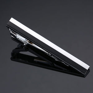 DY New and high quality laser engraving tie clip  fashion style  gold  silver and black men's business tie pin Free Delivery