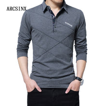 Load image into Gallery viewer, ARCSINX 5XL Polo Shirt Men Plus Size 3XL 4XL Autumn Winter Brand Men&#39;s Polo Shirt Long Sleeve Casual Male Shirt Mens polo Shirts