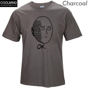 THE COOLMIND 100% cotton ANIME One Punch Man Printed men T shirt Fashion cool confortable men's  Tshirt casual t-shirt for men