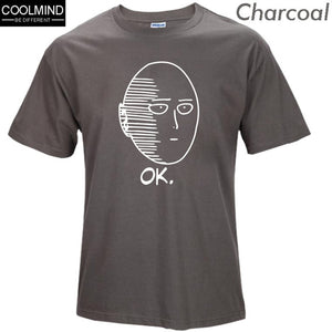 THE COOLMIND 100% cotton ANIME One Punch Man Printed men T shirt Fashion cool confortable men's  Tshirt casual t-shirt for men