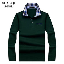 Load image into Gallery viewer, SHABIQI New Brand Men&#39;s Solid Long Sleeve Polo Shirt Men Autumn Full Sleeve Warm Shirt Casual Pocket Tops Plus Size S-10XL