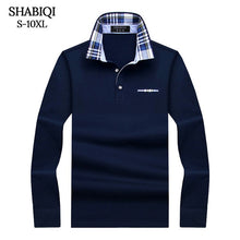 Load image into Gallery viewer, SHABIQI New Brand Men&#39;s Solid Long Sleeve Polo Shirt Men Autumn Full Sleeve Warm Shirt Casual Pocket Tops Plus Size S-10XL