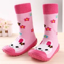 Load image into Gallery viewer, Newborn Baby Boys Girls Socks With Anti-Slip Soft Rubber Soled Outdoor Foot Socks Infant Children Animal Cartoon Floor Booties