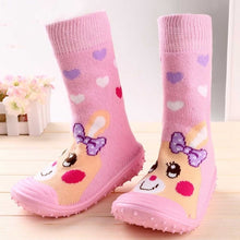 Load image into Gallery viewer, Newborn Baby Boys Girls Socks With Anti-Slip Soft Rubber Soled Outdoor Foot Socks Infant Children Animal Cartoon Floor Booties