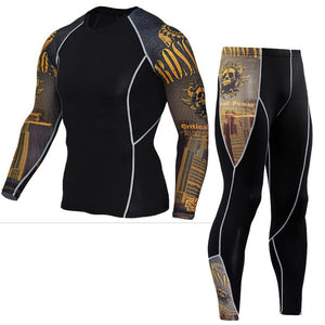 Thermal Mens Underwear   Long Sleeve Fitness Tights Men's Compression Elasticity Quick Dry Breath  Men's Thermal Underwear  4XL