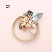 Load image into Gallery viewer, BalleenShiny Fashion Florals Headband Newborn Baby Elastic Princess Hairbands Child Kids Pearl Fresh Style Cute Headwear Gifts