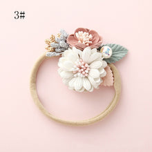 Load image into Gallery viewer, BalleenShiny Fashion Florals Headband Newborn Baby Elastic Princess Hairbands Child Kids Pearl Fresh Style Cute Headwear Gifts