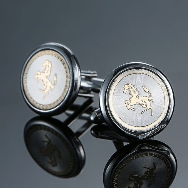 Brand new Fashion design men's French shirt Cufflinks button gold silver anchor rudder pistol bullet aircraft modeling Cufflinks