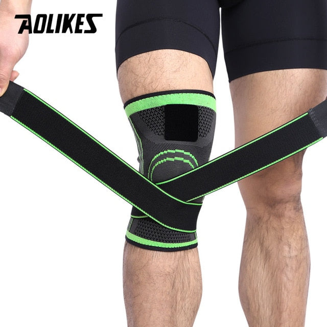 AOLIKES 1PCS 2019 Knee Support Professional Protective Sports Knee Pad Breathable Bandage Knee Brace Basketball Tennis Cycling