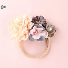 Load image into Gallery viewer, BalleenShiny Fashion Florals Headband Newborn Baby Elastic Princess Hairbands Child Kids Pearl Fresh Style Cute Headwear Gifts