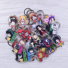 Load image into Gallery viewer, Cute Cartoon Keychain Naruto/My Hero Academia Key Chain Ring Anime Dragonball Keyring Hot Sales