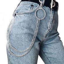 Load image into Gallery viewer, MMEIER Metal Trousers Pant chain Wallet Belt Rock Punk Jeans Keychain Silver Ring Clip Keyring HipHop Trendy Jewelry 2019 new