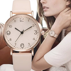 Top Style Fashion Women's Luxury Leather Band Analog Quartz WristWatch Golden Ladies Watch Women Dress Reloj Mujer Black Clock