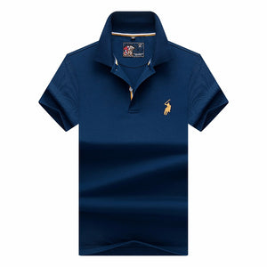 Brand New Fashion Men Polo Shirts 2018 Summer Luxury horse embroidery Breathable Camisa Masculina Soft Cotton solid Polo Men