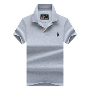 Brand New Fashion Men Polo Shirts 2018 Summer Luxury horse embroidery Breathable Camisa Masculina Soft Cotton solid Polo Men