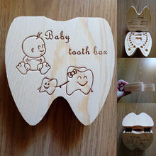 Load image into Gallery viewer, Baby Tooth Box Poland/English/Dutch/Russian/French /Italian  Wooden Milk Teeth Organizer Storage Boys Girls Baby Souvenirs Gift