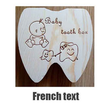 Load image into Gallery viewer, Baby Tooth Box Poland/English/Dutch/Russian/French /Italian  Wooden Milk Teeth Organizer Storage Boys Girls Baby Souvenirs Gift