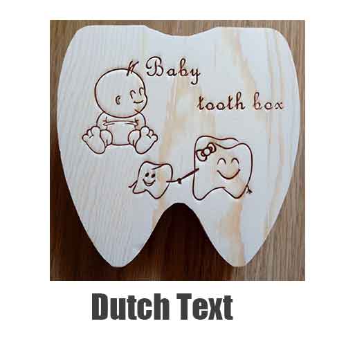 Baby Tooth Box Poland/English/Dutch/Russian/French /Italian  Wooden Milk Teeth Organizer Storage Boys Girls Baby Souvenirs Gift