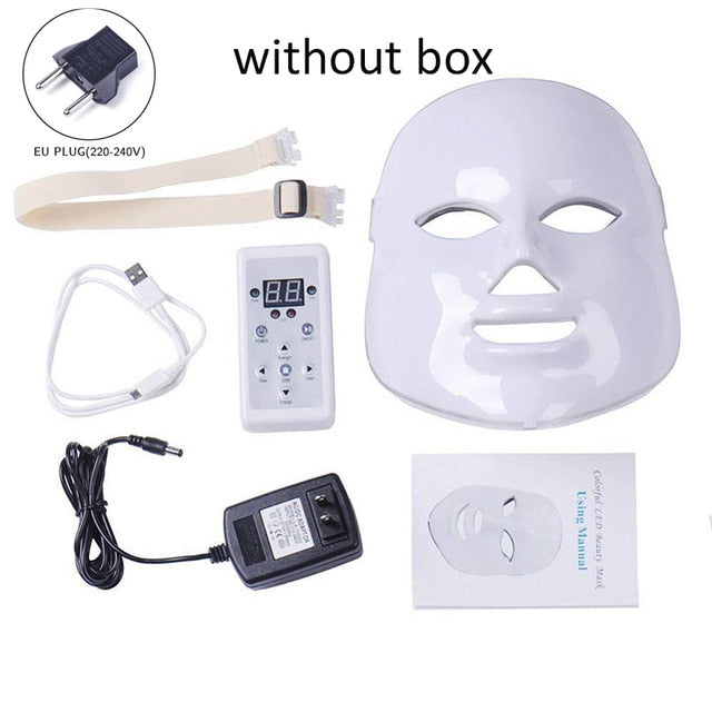 LED Facial Mask Therapy 7 Colors Face Mask Machine Photon Therapy Light Skin Care Wrinkle Acne Removal Face Beauty for Home use