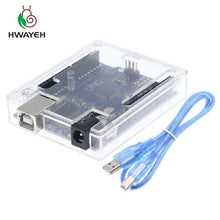 Load image into Gallery viewer, HWAYEH high quality One set UNO R3 CH340G+MEGA328P Chip 16Mhz For Arduino UNO R3 Development board + USB CABLE